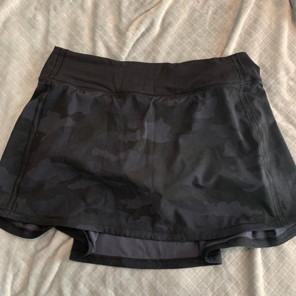 Lululemon Pace Rival Skirt - Black Camo Long